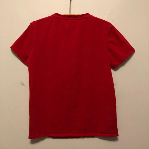 BALMAIN PARIS T-shirt Red Size Small? Wool And Silk! - Picture 4 of 8
